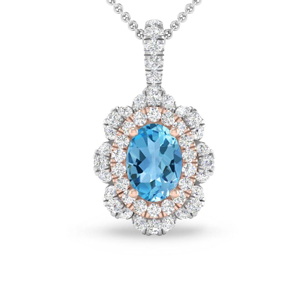 White Gold - Blue Topaz