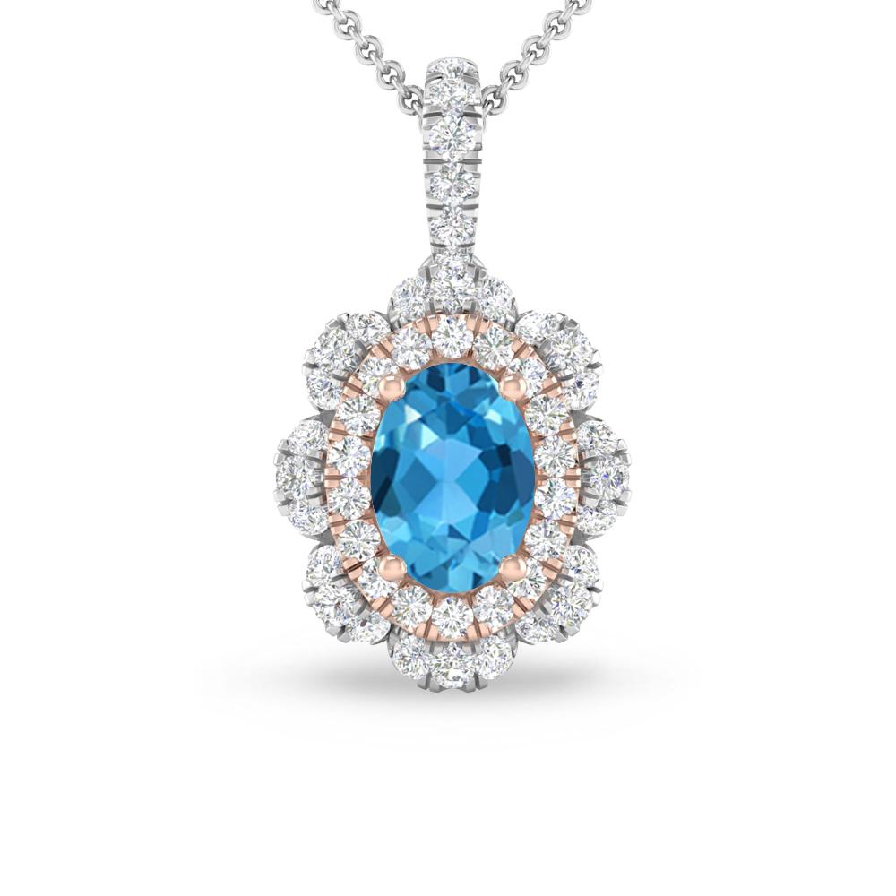 White Gold - Blue Topaz