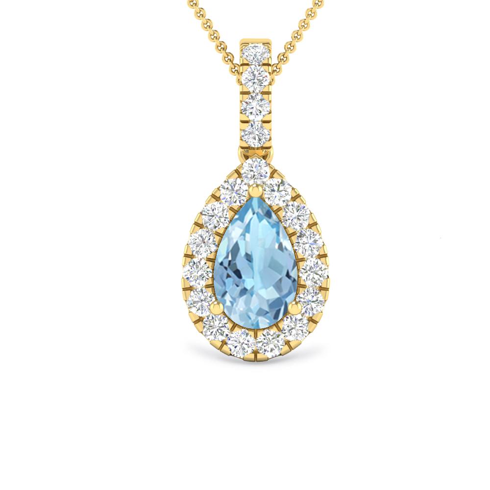 Yellow Gold - Aquamarine