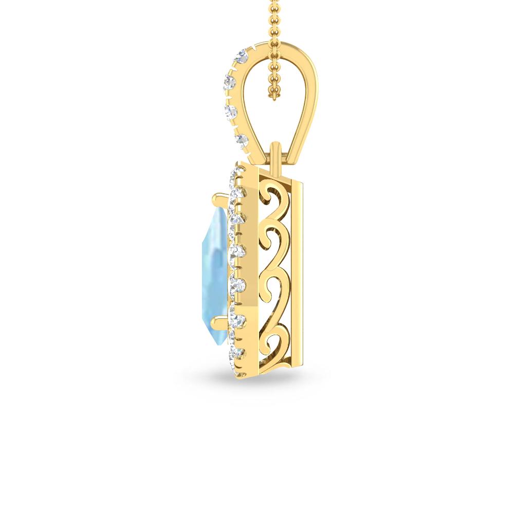 Yellow Gold - Aquamarine