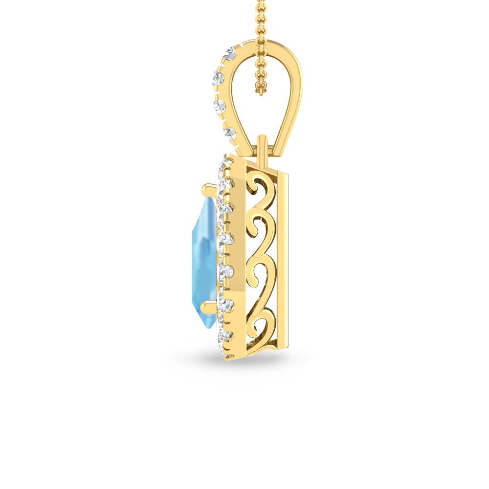 Yellow Gold - Aquamarine