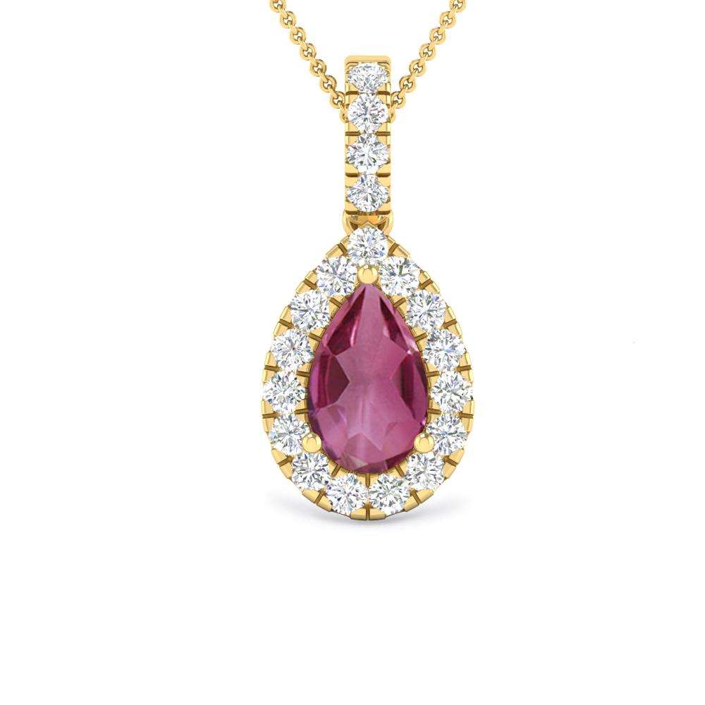 Yellow Gold - Pink Tourmaline