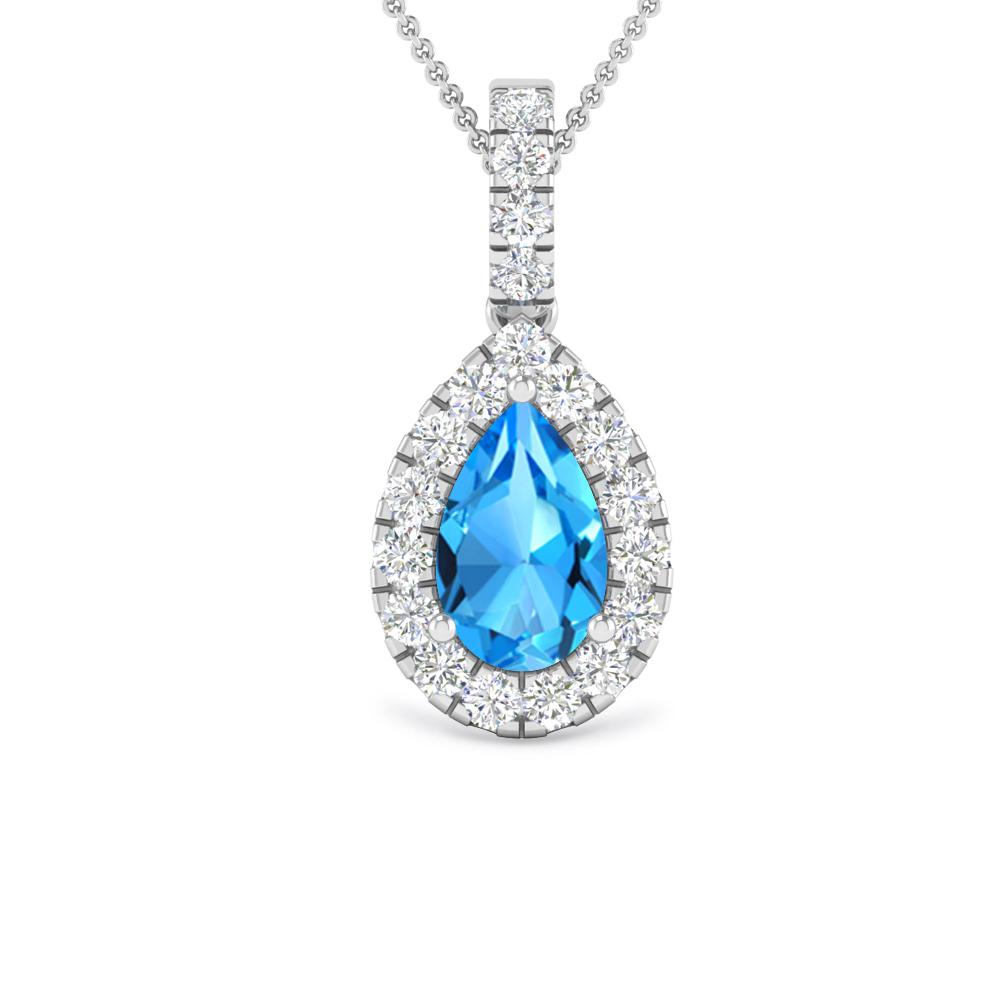 White Gold - Blue Topaz