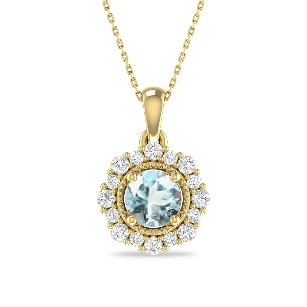 Yellow Gold - Aquamarine