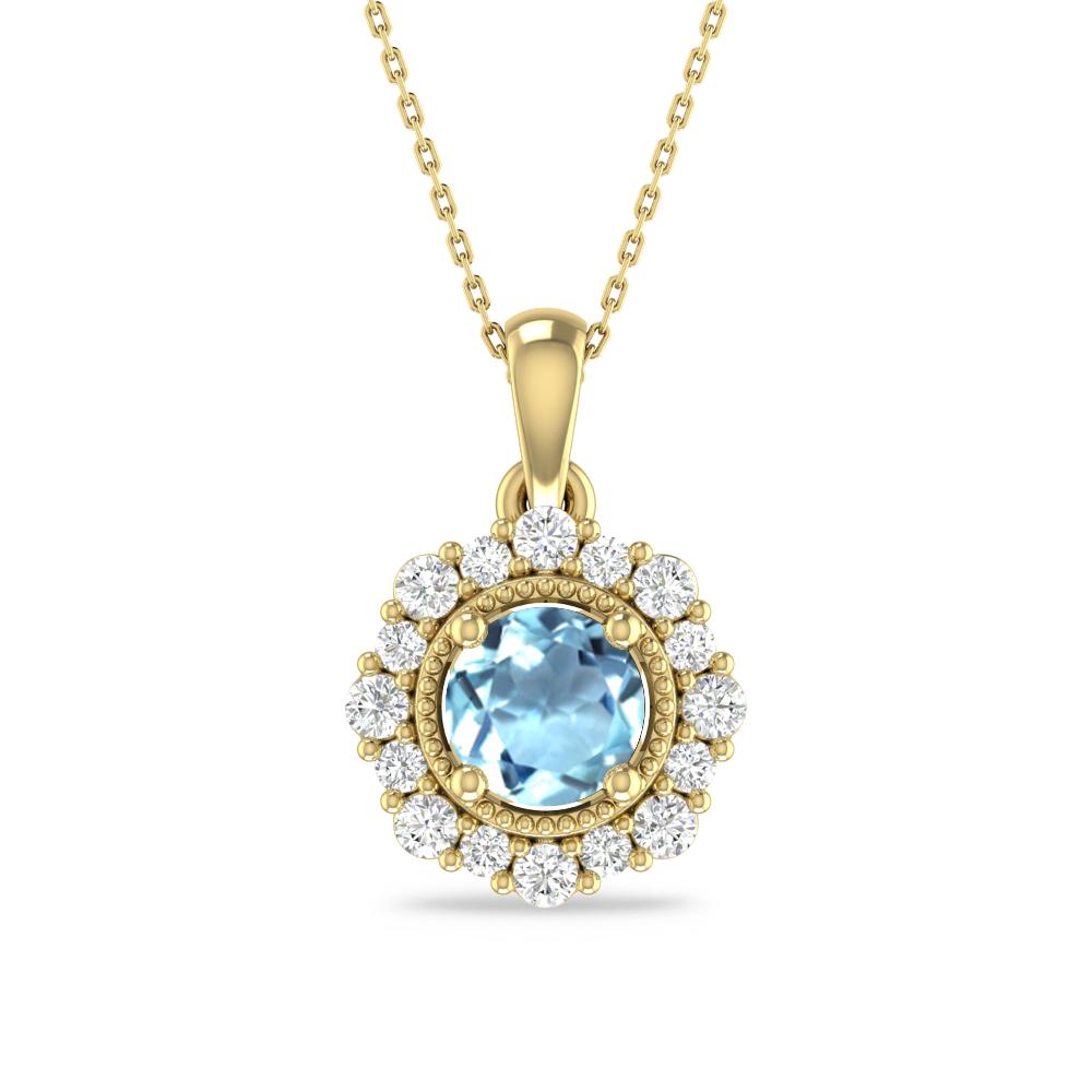 Yellow Gold - Aquamarine