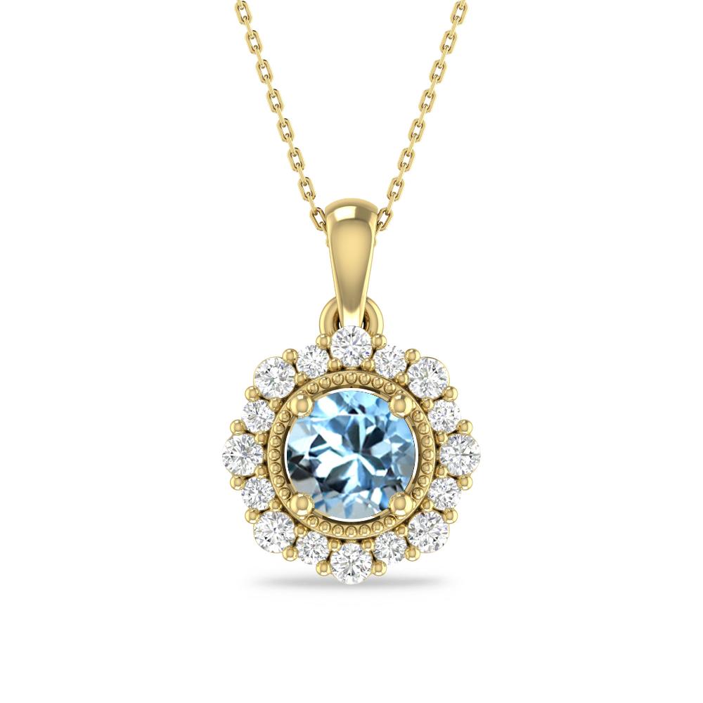 Yellow Gold - Aquamarine