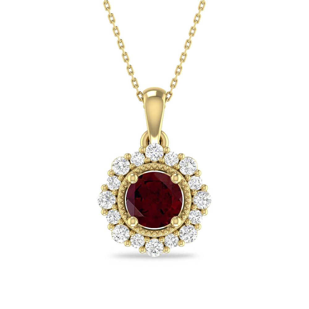 Yellow Gold - Garnet