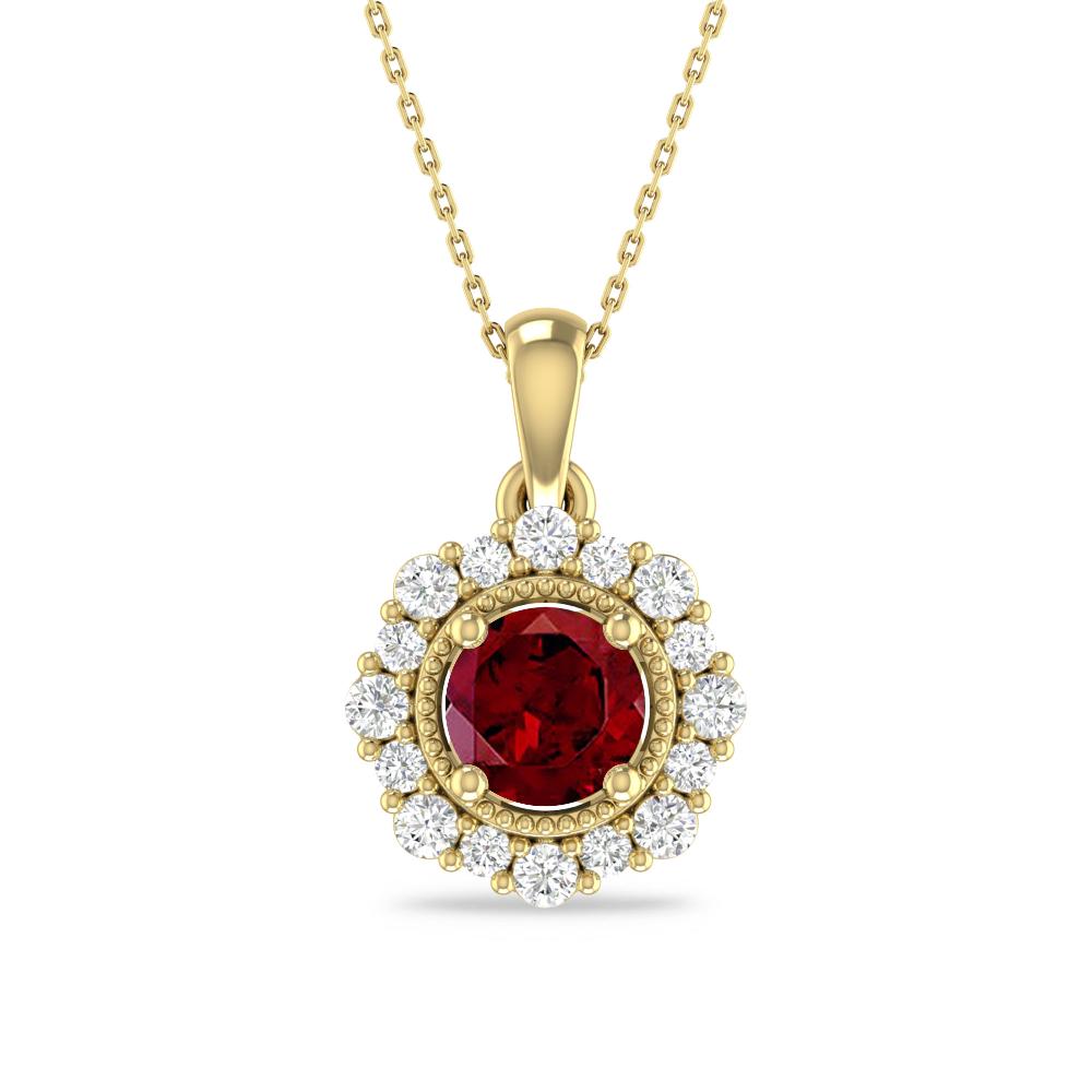 Yellow Gold - Garnet