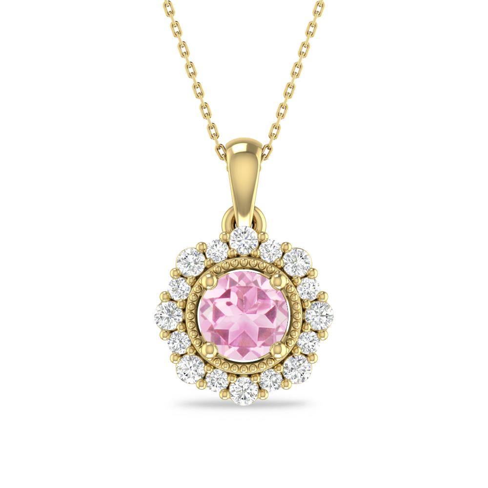 Yellow Gold - Pink Tourmaline