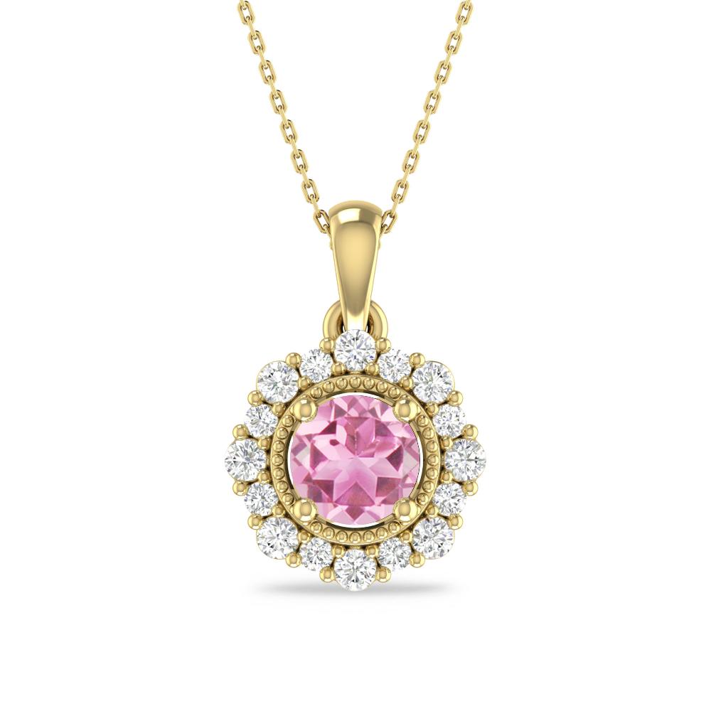Yellow Gold - Pink Tourmaline