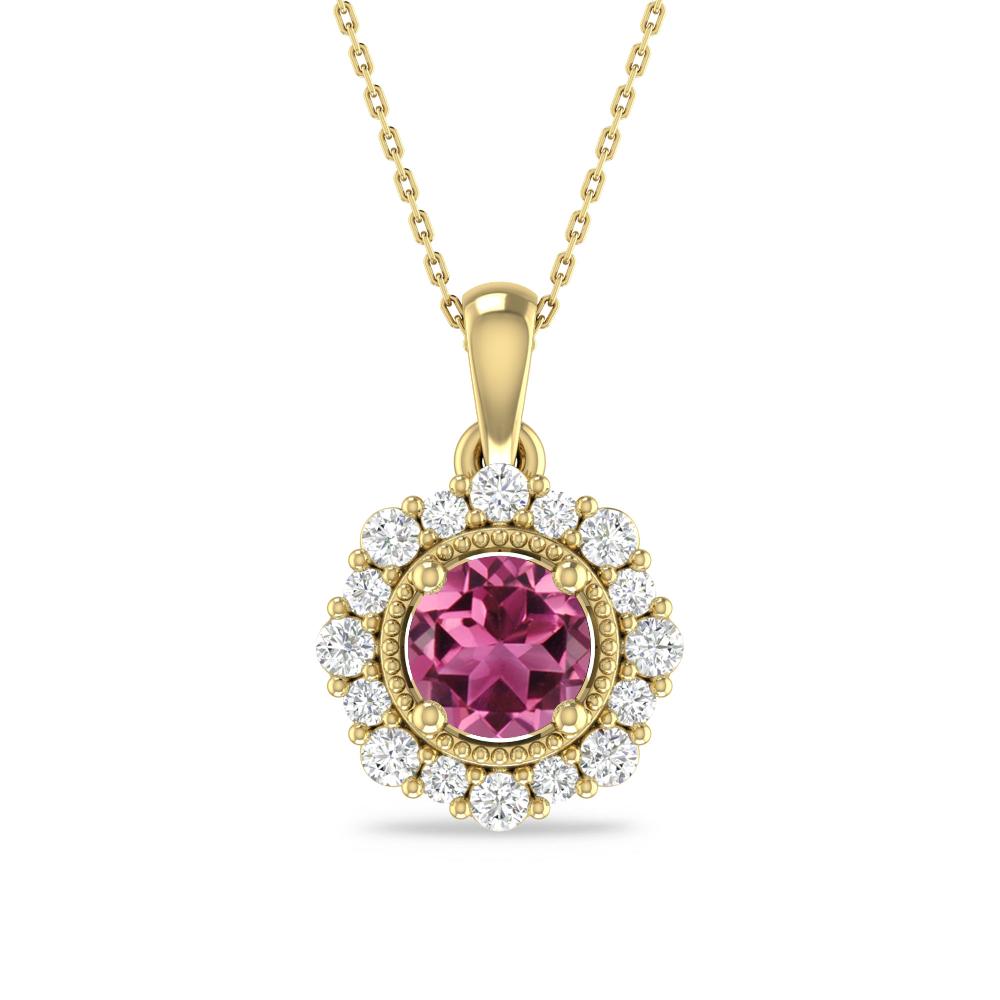 Yellow Gold - Pink Tourmaline
