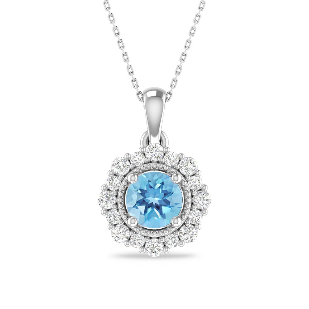 White Gold - Blue Topaz