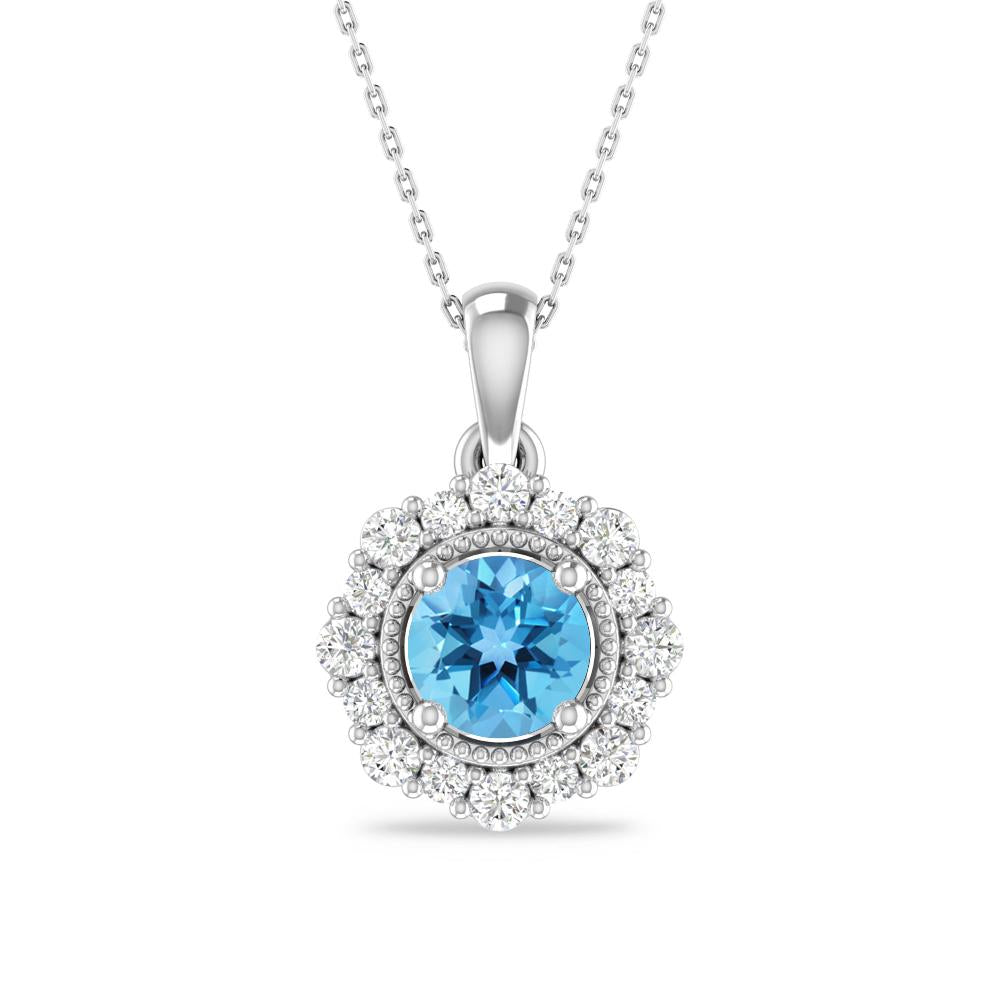 White Gold - Blue Topaz
