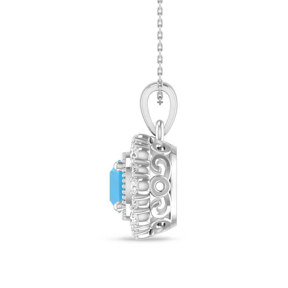 White Gold - Blue Topaz