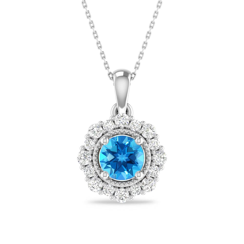 White Gold - Blue Topaz