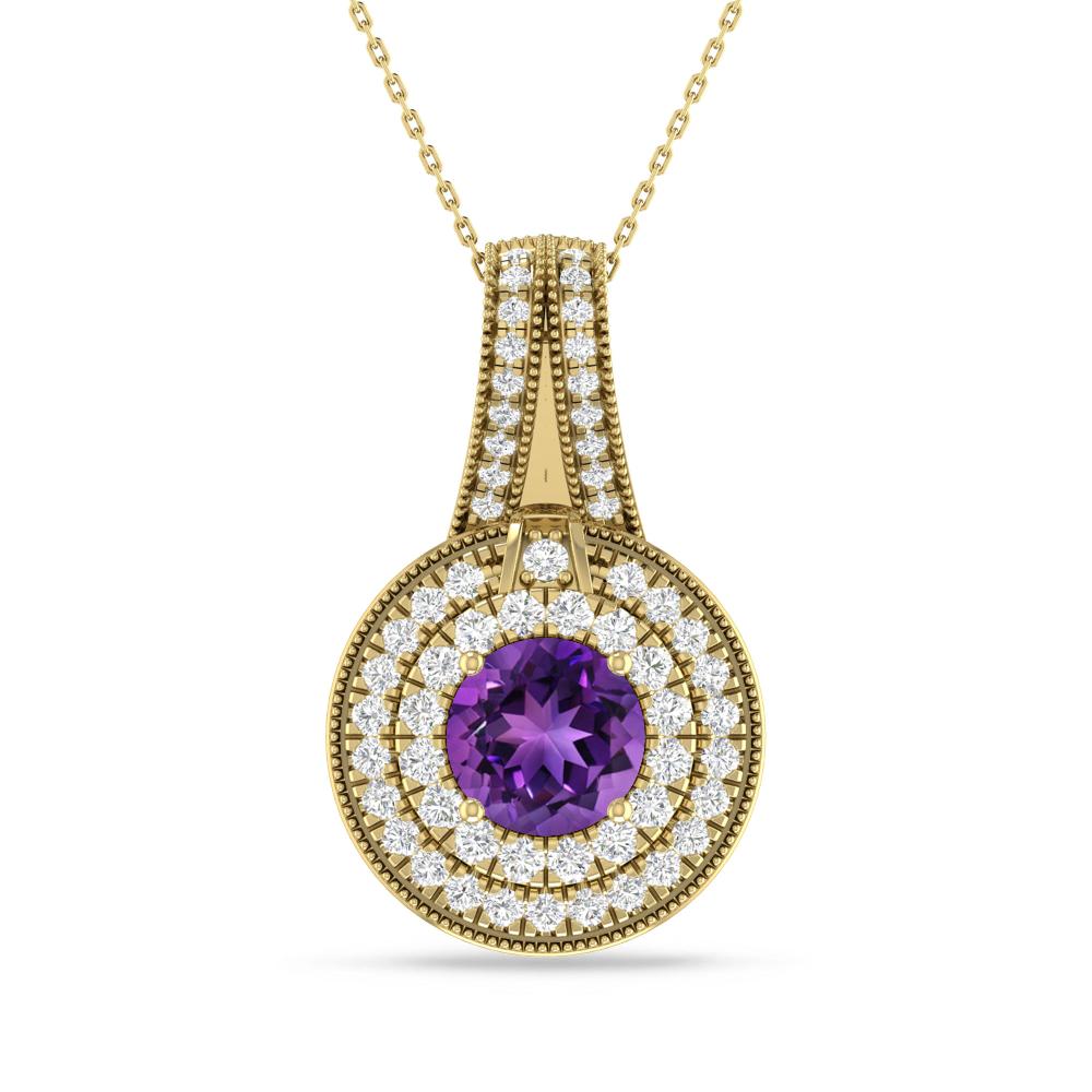 Yellow Gold - Amethyst