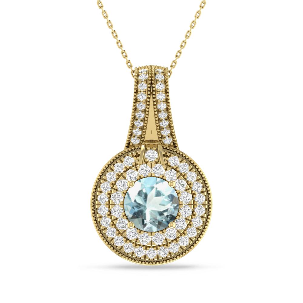 Yellow Gold - Aquamarine
