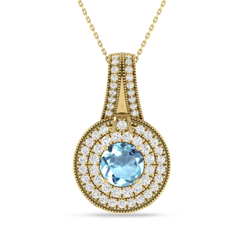 Yellow Gold - Aquamarine