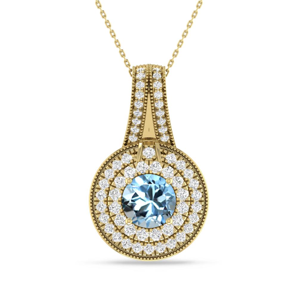 Yellow Gold - Aquamarine