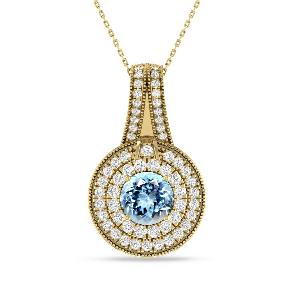 Yellow Gold - Aquamarine