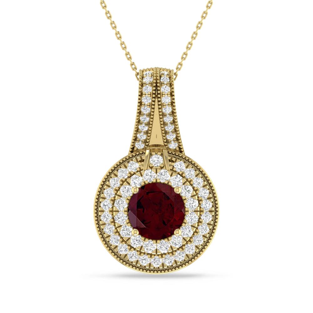 Yellow Gold - Garnet