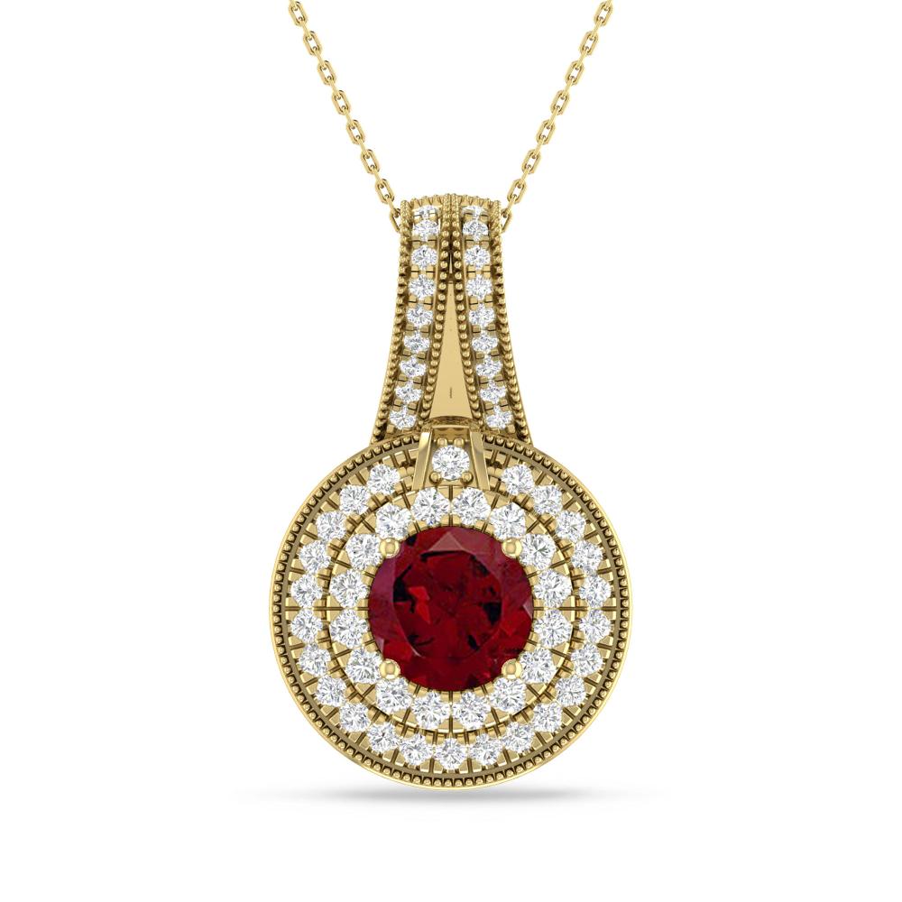 Yellow Gold - Garnet