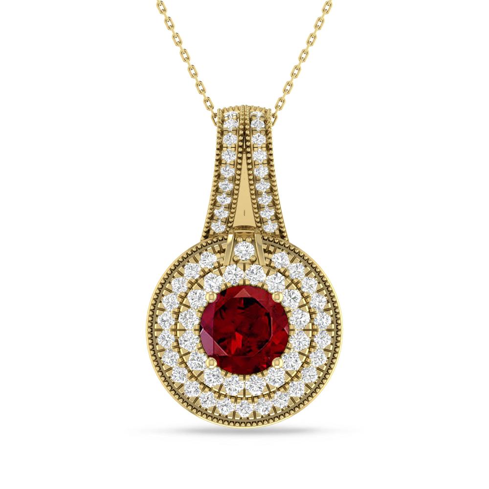 Yellow Gold - Garnet