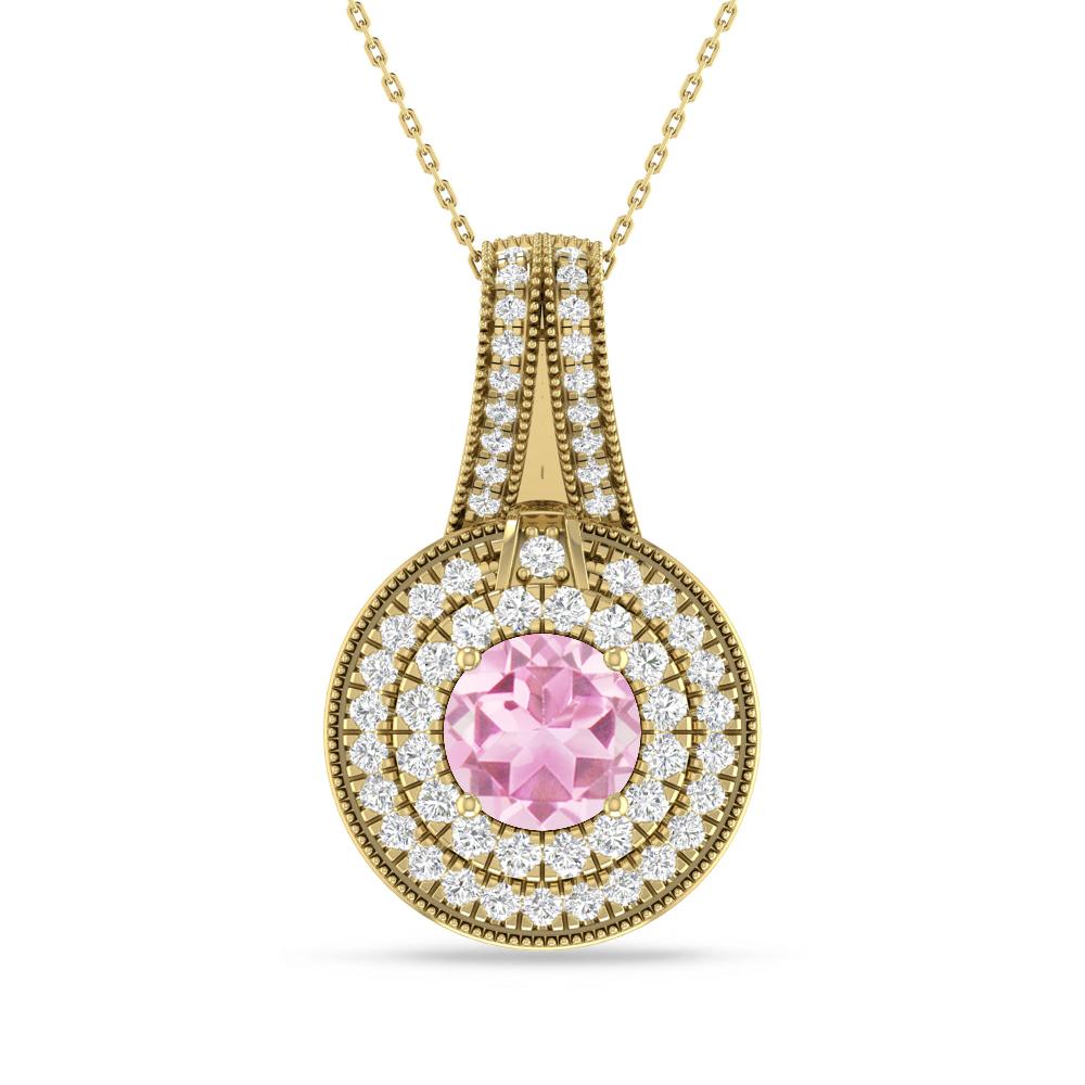 Yellow Gold - Pink Tourmaline