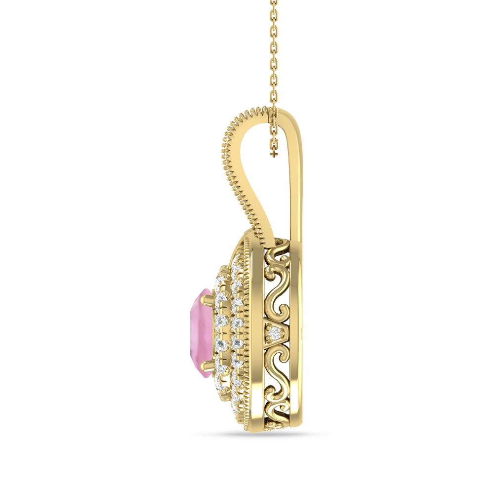 Yellow Gold - Pink Tourmaline
