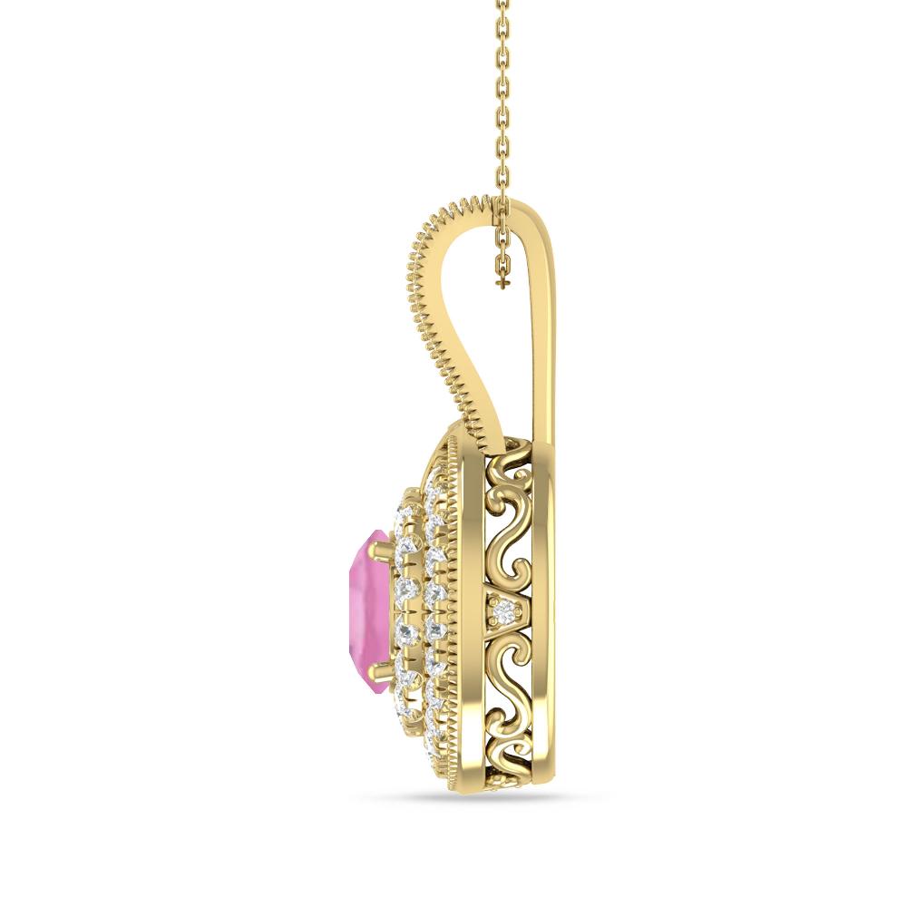 Yellow Gold - Pink Tourmaline
