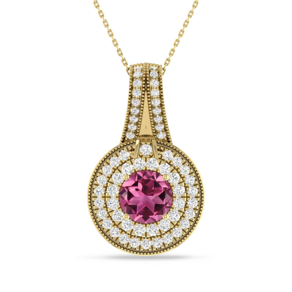 Yellow Gold - Pink Tourmaline