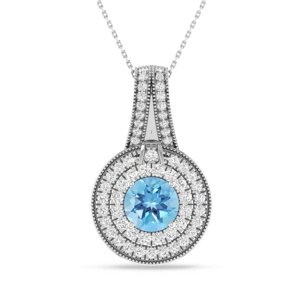 White Gold - Blue Topaz