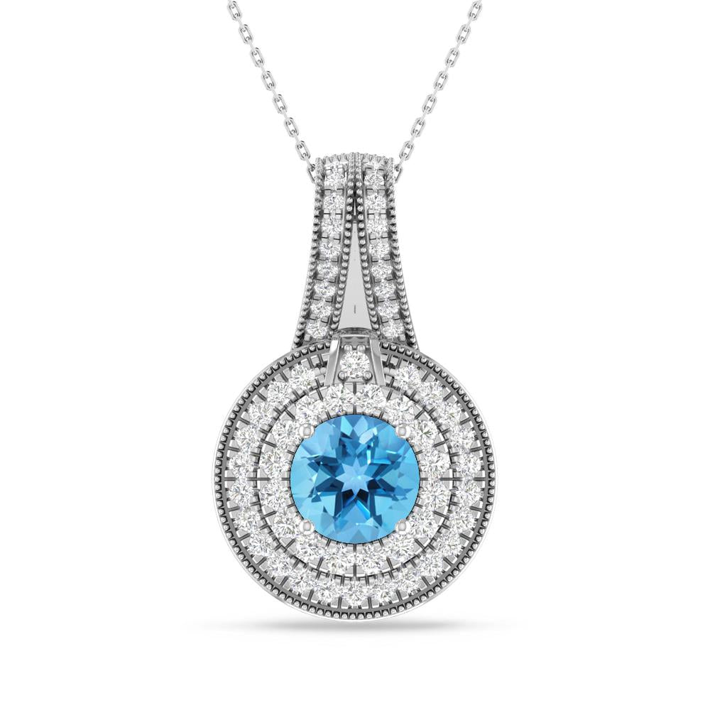 White Gold - Blue Topaz