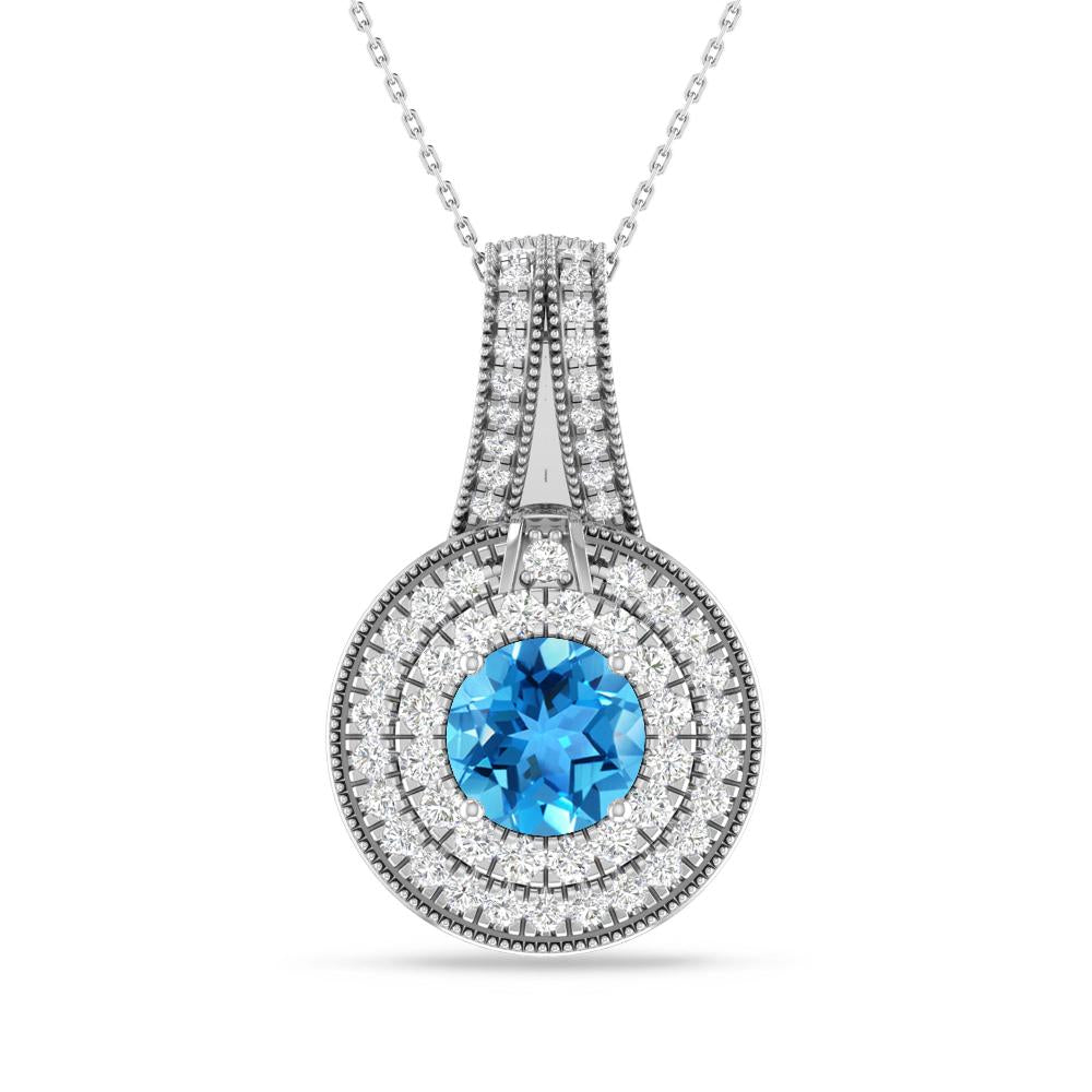 White Gold - Blue Topaz