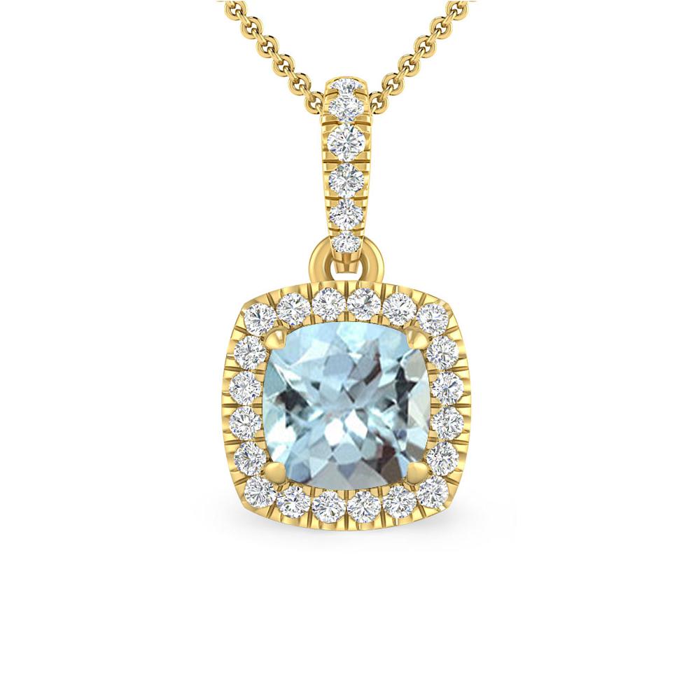 Yellow Gold - Aquamarine