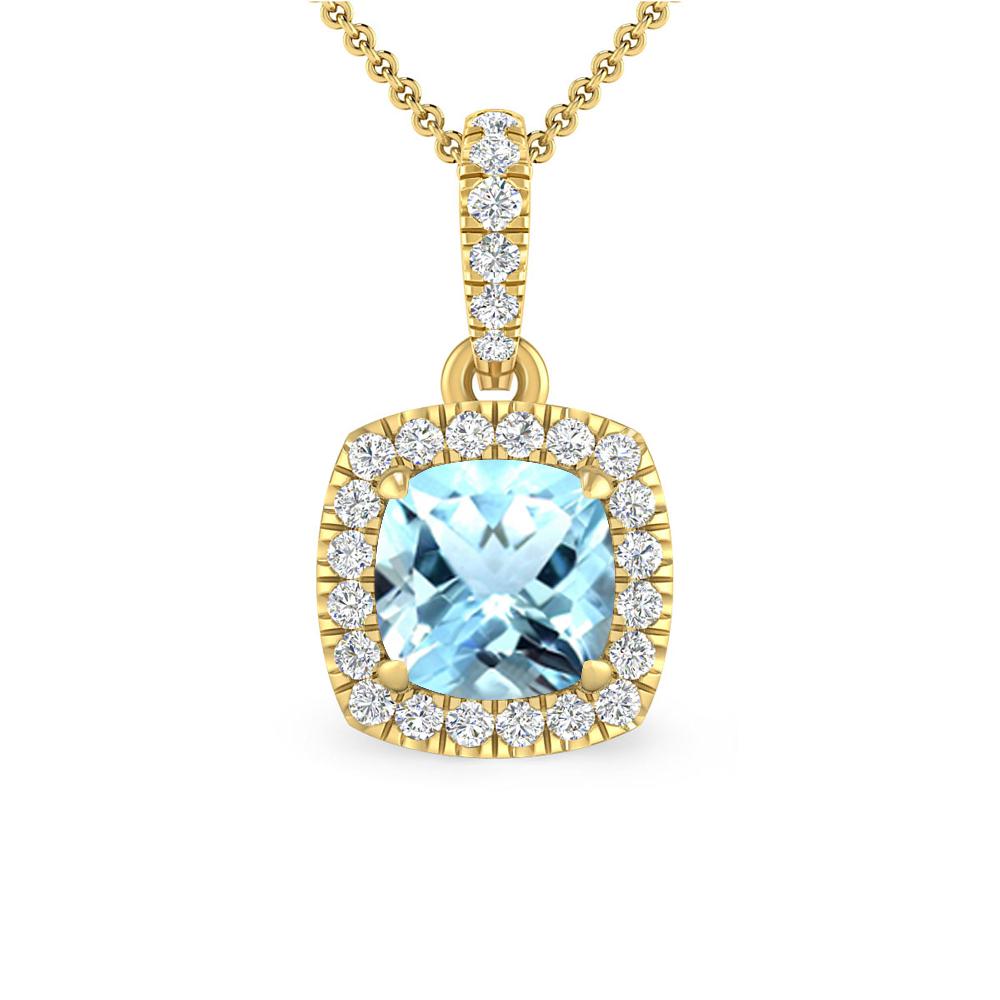 Yellow Gold - Aquamarine