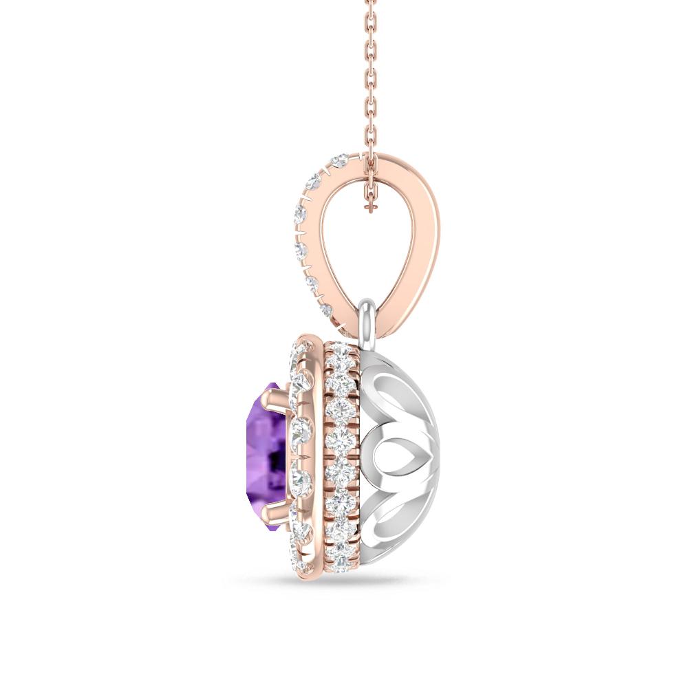 Rose Gold/White Gold - Amethyst