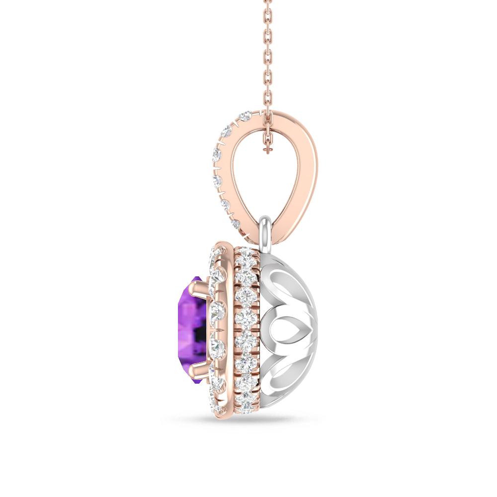 Rose Gold/White Gold - Amethyst