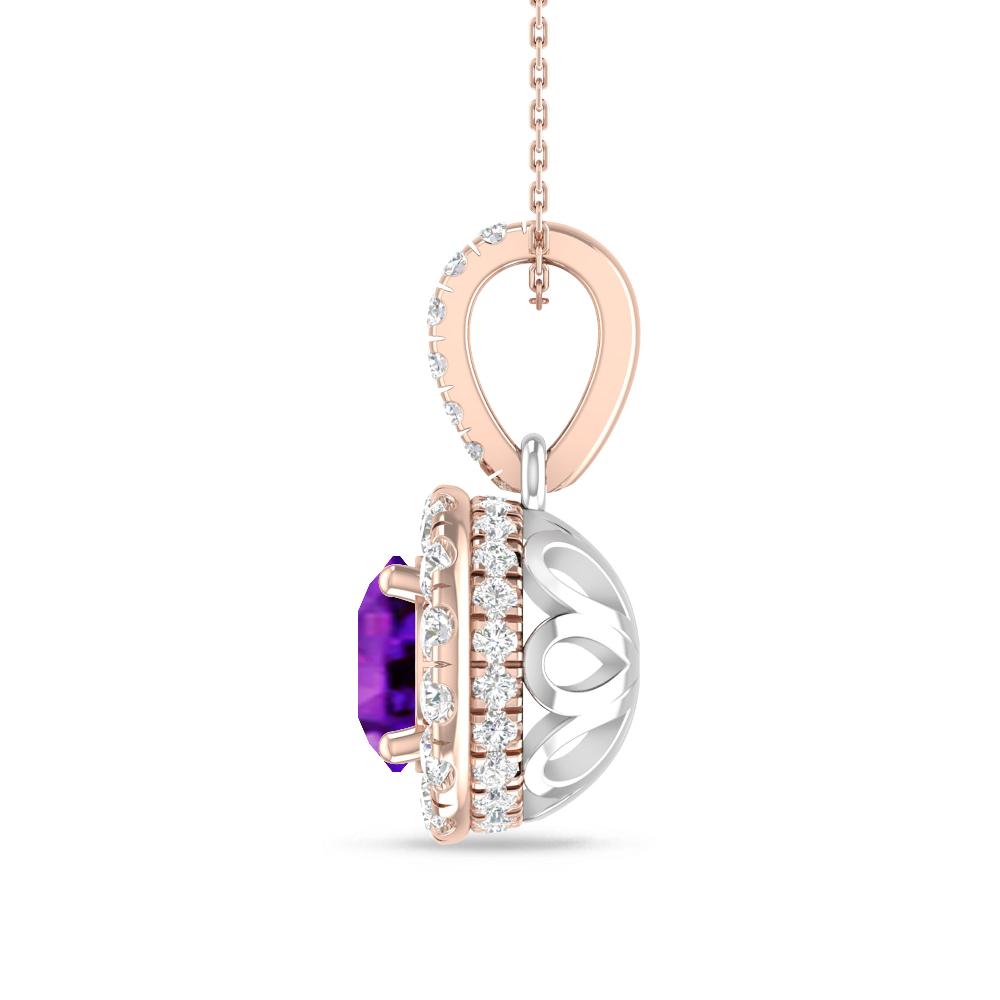 Rose Gold/White Gold - Amethyst