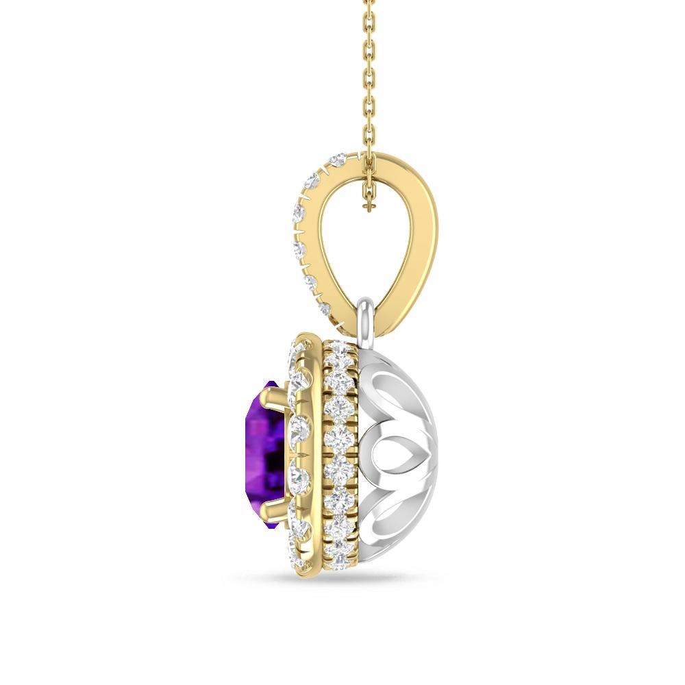 Yellow Gold/White Gold - Amethyst
