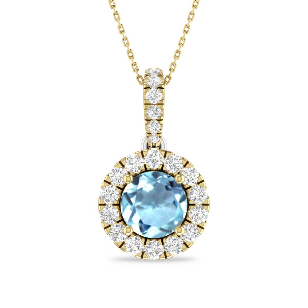 Yellow Gold/White Gold - Aquamarine