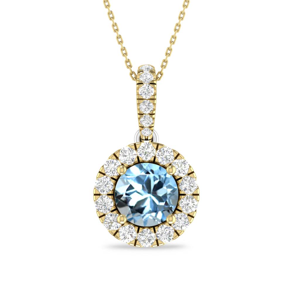 Yellow Gold/White Gold - Aquamarine