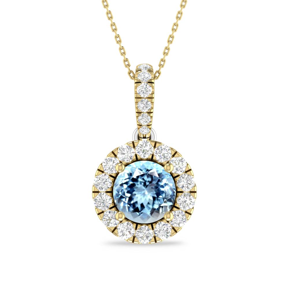 Yellow Gold/White Gold - Aquamarine