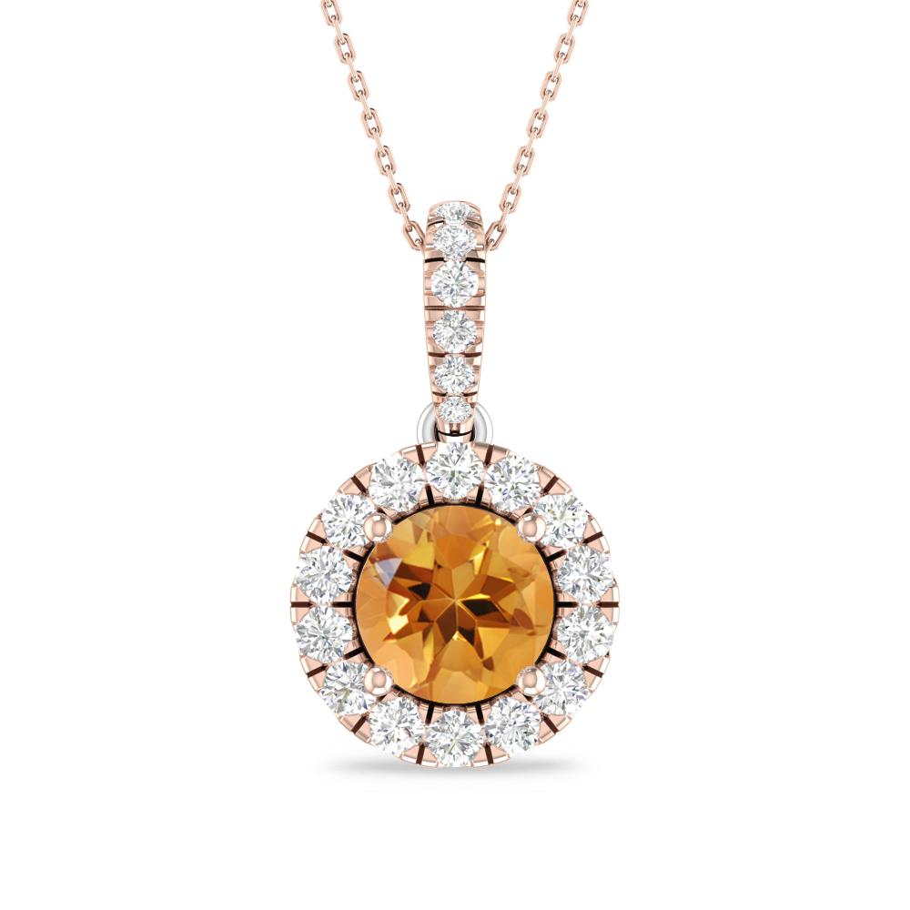 Rose Gold/White Gold - Citrine