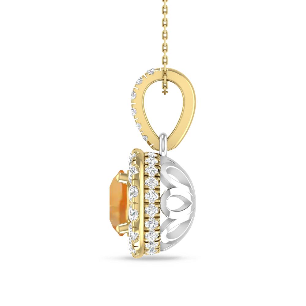 Yellow Gold/White Gold - Citrine