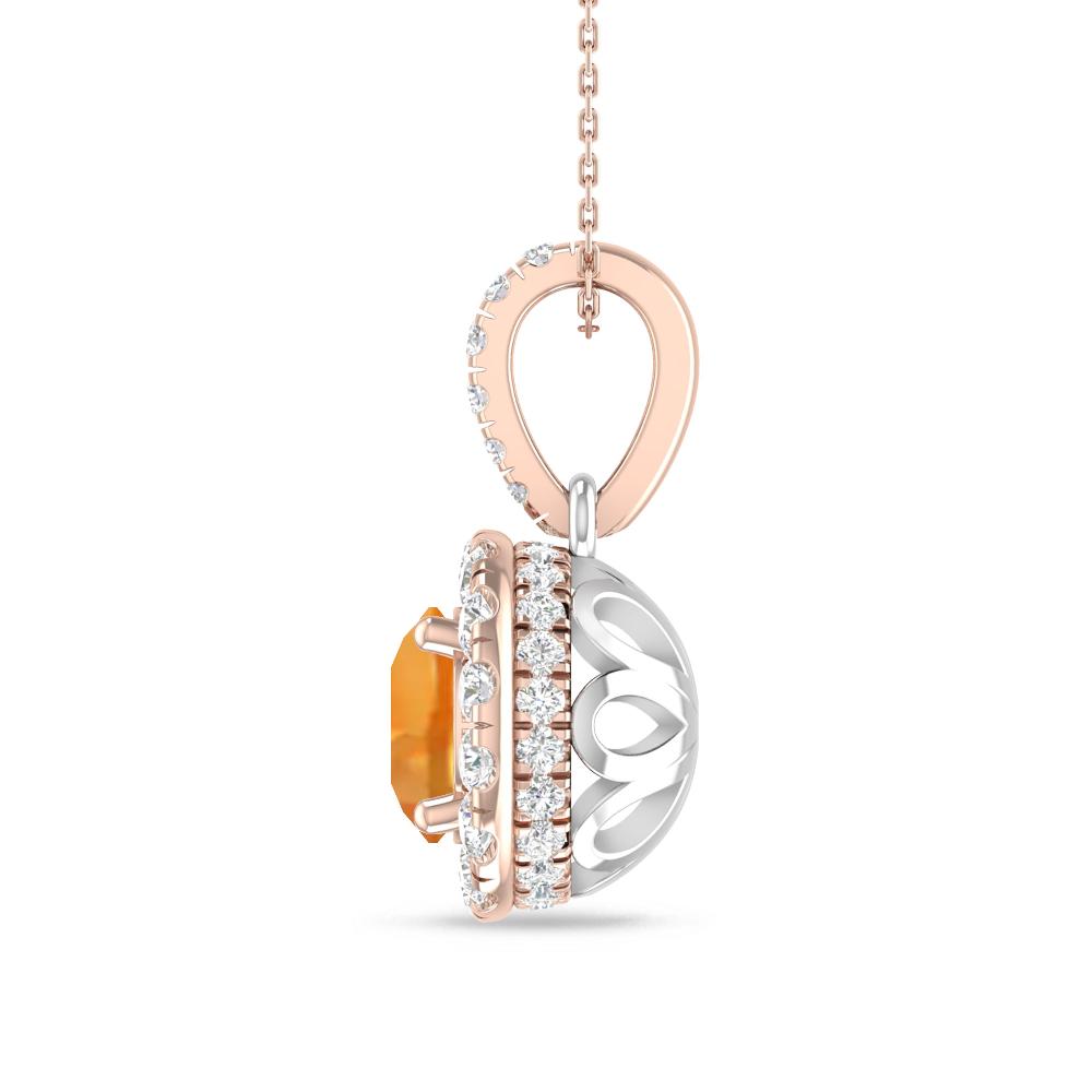 Rose Gold/White Gold - Citrine