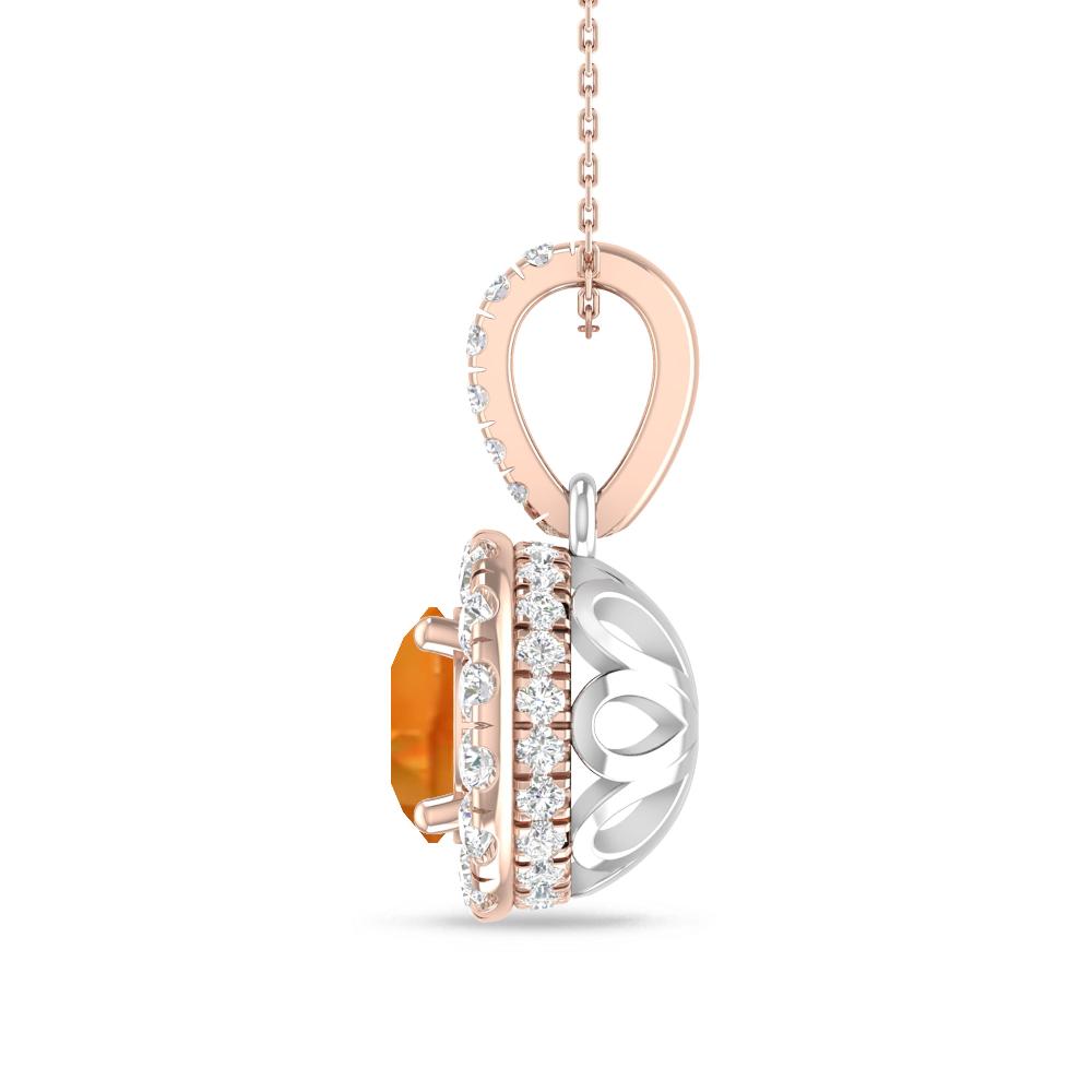Rose Gold/White Gold - Citrine