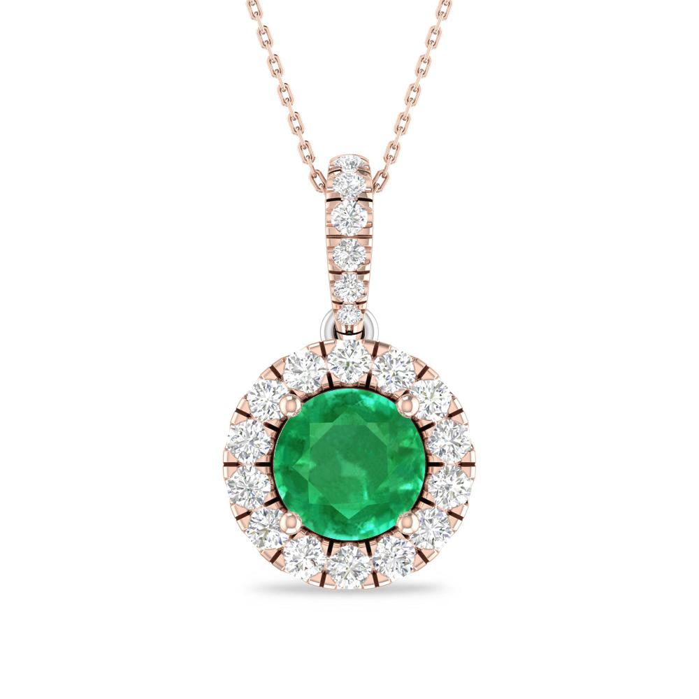 Rose Gold/White Gold - Emerald
