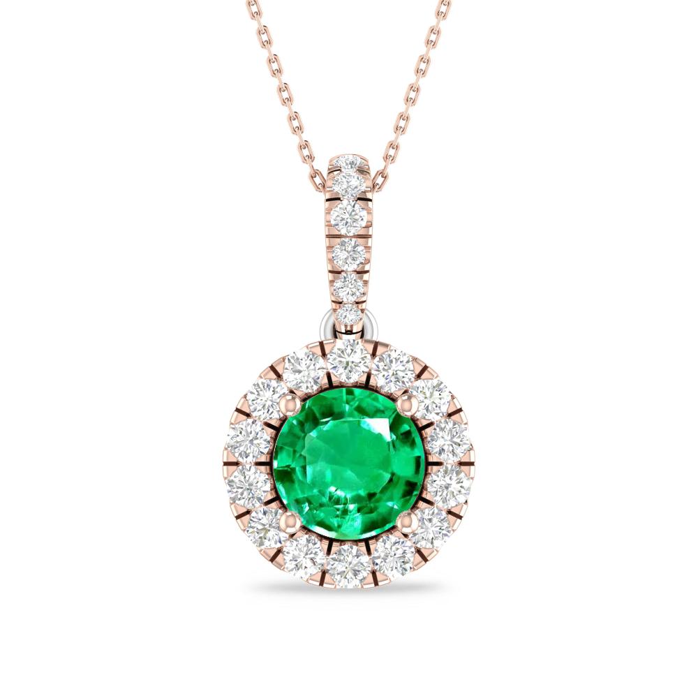Rose Gold/White Gold - Emerald