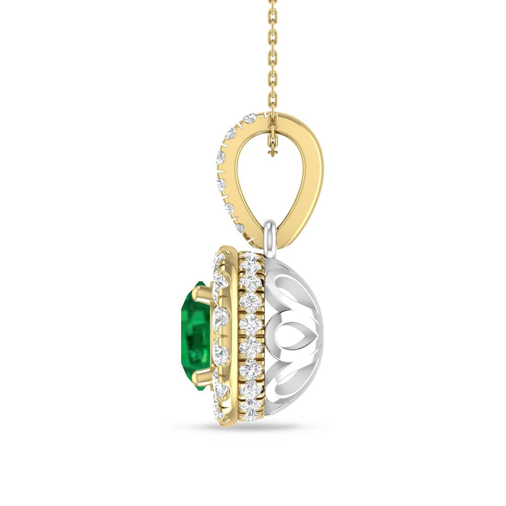 Yellow Gold/White Gold - Emerald